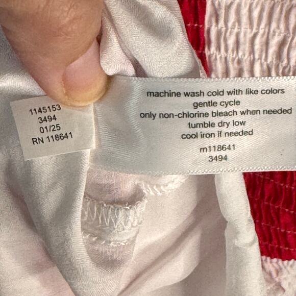 LANE BRYANT‎ Smocked-Bodice Midi Dress Women's 26 Bold Fit & Flare Modern Preppy - Picture 10 of 13